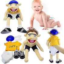 Brinquedo de pelúcia Jeffy Hand Puppet com chapéu Jeffy de 58 cm para crianças