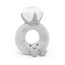 Brinquedo de pelúcia Jellycat Amuseables Diamond Ring, presente de casamento de 20 cm Brinquedo de pelúcia Jellycat Amuseables Diamond Ring, presente de casamento de 20 cm