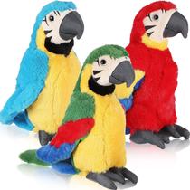Brinquedo de pelúcia Jexine Macaw Parrot, bicho de pelúcia, 25 cm, 3 unidades