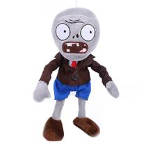 Brinquedo de pelúcia JHESAO PVZ 12 PVZ Zombies cinza com casaco marrom para crianças