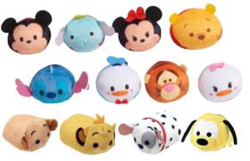 Brinquedo de pelúcia Just Play Mini Tsum Tsum 2,5 polegadas, sortimento x3