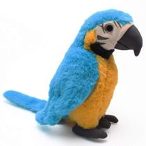 Brinquedo de pelúcia Levenkeness Macaw Parrot Blue Bird para crianças de 25 cm