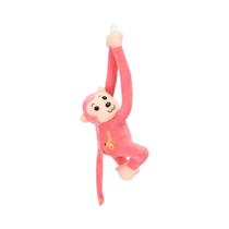 Brinquedo De Pelúcia Macaco Rosa Com Braços Longos, Animal De Estimação Abraçável, Decoração Macia