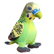 Brinquedo de pelúcia macio Parrot Doll Stuffed Cartoon Budgie 25 cm