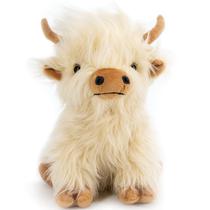 Brinquedo de pelúcia MARYSUN Highland Cow White para crianças Brinquedo de pelúcia MARYSUN Highland Cow White para crianças
