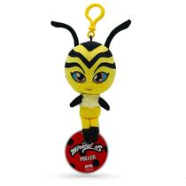 Brinquedo de pelúcia Miraculous Ladybug Kwami Lifesize Pollen 12 cm com chaveiro
