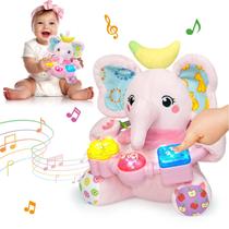 Brinquedo de Pelúcia Musical Elefante Bilíngue Ryotagift Baby