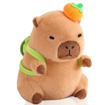 Brinquedo de pelúcia NXNYNZ Cute Capivara com mochila de tartaruga de 30 cm