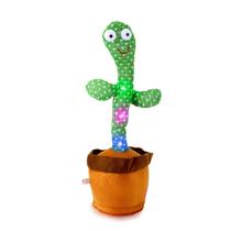 Brinquedo de pelúcia Oeofuzep Dancing Talking Cactus com 120 músicas, verde