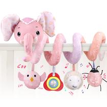 Brinquedo de pelúcia para cadeirinha e carrinho de bebê JERICETOY Spiral Elephant