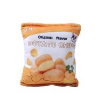 Brinquedo de pelúcia para cães com batata frita com som para brincadeiras interativas Brinquedo de pelúcia para cães com batata frita com som para brincadeiras interativas