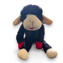 Brinquedo de pelúcia para cães Multipet Lamb Chop preto de 14 polegadas com guincho