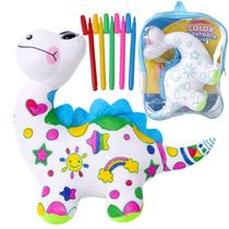Brinquedo de pelúcia para colorir DRAWMYTOY Doodle Doll com 5 marcadores laváveis