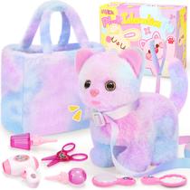 Brinquedo de pelúcia para gatos NINAOR Interactive Robot Kitten com acessórios