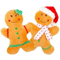 Brinquedo de pelúcia para mastigar para cães Giftable World Gingerbread 9", 2 unidades Brinquedo de pelúcia para mastigar para cães Giftable World Gingerbread 9", 2 unidades