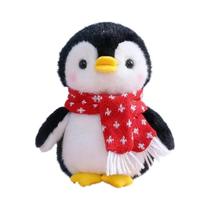 Brinquedo De Pelúcia Pinguim De Natal Com Cachecol, Boneco Decorativo Festivo, Presente De Animal De