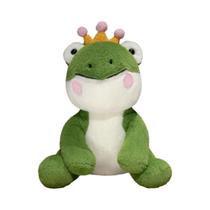 Brinquedo De Pelúcia Príncipe Sapo Verde 30cm, Boneco De Animal De Pelúcia Macio E Engraçado,