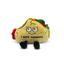 Brinquedo de pelúcia Punchkins Taco I Hate Tuesdays, presente engraçado de 9 polegadas