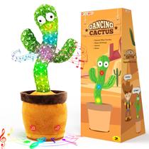 Brinquedo de pelúcia Qrooper Dancing Talking Cactus com 120 músicas