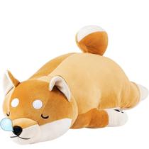 Brinquedo de pelúcia Queekay Shiba Inu Dog 70 cm com travesseiro e algodão PP