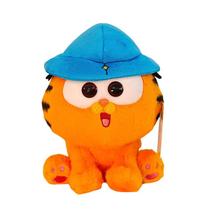 Brinquedo de pelúcia Sanmu Cartoon Garfield Cat com chapéu azul