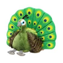 Brinquedo De Pelúcia Simulação De Pavão Verde E Azul Com Cauda Aberta Para Decoração De Quarto Brinquedo De Pelúcia Simulação De Pavão Verde E Azul Com Cauda Aberta Para Decoração De Quarto