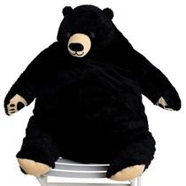 Brinquedo de pelúcia SNOWOLF Djungelskog Bear Giant Simulation Bear, boneca de pelúcia, enorme urso preto fofinho da vida selvagem americana para decoração de casa, presente de aniversário de dia dos namorados, 39,3 pol/100 cm, preto