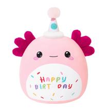 Brinquedo de pelúcia SQEQE Axolotl Happy Birthday Plush 25 cm Brinquedo de pelúcia SQEQE Axolotl Happy Birthday Plush 25 cm