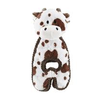Brinquedo de pelúcia Squeaky para cães Outward Hound Cuddle Tugs Cow Brinquedo de pelúcia Squeaky para cães Outward Hound Cuddle Tugs Cow
