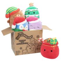 Brinquedo de pelúcia Squishmallows Original Holiday, pacote com 5, 13 cm - Jazwares