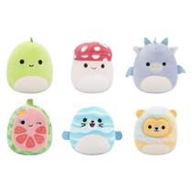 Brinquedo de pelúcia Squishmallows Original Micromallows, pacote com 6