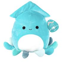 Brinquedo de pelúcia Squishmallows Sky The Teal Squid 25 cm, presente para crianças