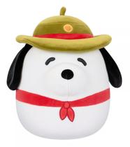 Brinquedo de pelúcia Squishmallows Snoopy Scout branco médio de 20 cm