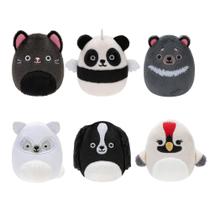 Brinquedo de pelúcia Squishville da Original Squishmallows Black and White Squad de 2 polegadas Brinquedo de pelúcia Squishville da Original Squishmallows Black and White Squad de 2 polegadas