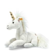 Brinquedo de pelúcia Steiff Unica Unicorn White Metallic Horn 28 cm