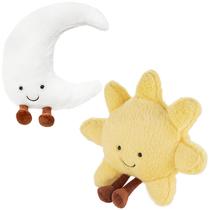 Brinquedo de pelúcia Sun and Moon, travesseiro lunar de 30 cm e travesseiro solar, 2 peças Brinquedo de pelúcia Sun and Moon, travesseiro lunar de 30 cm e travesseiro solar, 2 peças