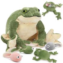 Brinquedo de pelúcia Tezituor Giant Realistic Frog 52cm