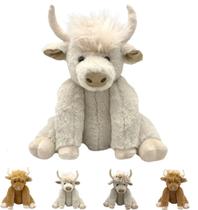Brinquedo de pelúcia Theorbi Highland Cow para crianças de 25 cm - branco Brinquedo de pelúcia Theorbi Highland Cow para crianças de 25 cm - branco