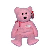 Brinquedo de pelúcia Ty Beanie Baby Girl the Bear, aposentado com etiqueta