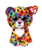 Brinquedo de pelúcia Ty Giselle Leopard com gorro de chifre de 15 cm multicolorido Brinquedo de pelúcia Ty Giselle Leopard com gorro de chifre de 15 cm multicolorido