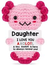 Brinquedo de pelúcia Weming Crochet Axolotl para filha de mamãe e papai