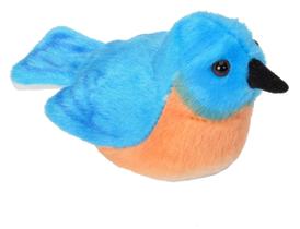 Brinquedo de pelúcia Wild Republic Audubon Birds Eastern Bluebird com som Brinquedo de pelúcia Wild Republic Audubon Birds Eastern Bluebird com som