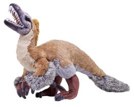 Brinquedo de pelúcia Wild Republic Dinosaur Velociraptor 38 cm com enchimento de garrafas de água recicladas