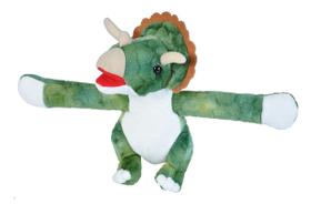 Brinquedo de pelúcia Wild Republic Huggers Triceratops com pulseira Slap Brinquedo de pelúcia Wild Republic Huggers Triceratops com pulseira Slap