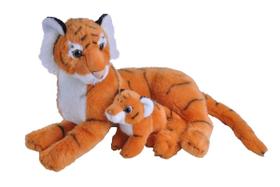 Brinquedo de pelúcia Wild Republic Mom and Baby Tiger para crianças