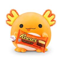 Brinquedo de pelúcia ZURU Snackles Reese's Pieces Axolotl 35 cm com lanche