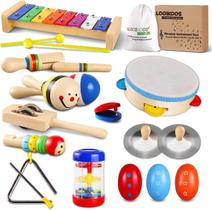 Brinquedo de Percussão Educacional de Madeira para Crianças - com Saco de Armazenamento