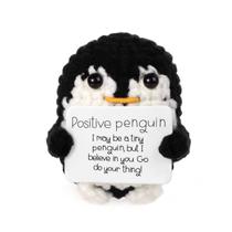 Brinquedo de pinguim tricotado BOXOB Mini Funny Positive Penguin Brinquedo de pinguim tricotado BOXOB Mini Funny Positive Penguin