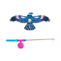 Brinquedo De Pipa Em Forma De Águia Para Crianças, Mini Plástico Dobrável Com Vara De Pesca E Brinquedo De Pipa Em Forma De Águia Para Crianças, Mini Plástico Dobrável Com Vara De Pesca E