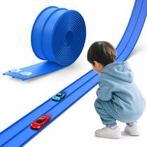 Brinquedo de pista de corrida QLANGGO flexível de 4,6 m com ventosas 1:64